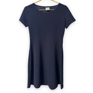 Vintage Rabbit Rabbit Rabbit Dark Blue Shimmer Short Sleeve Dress Women’s Size 8